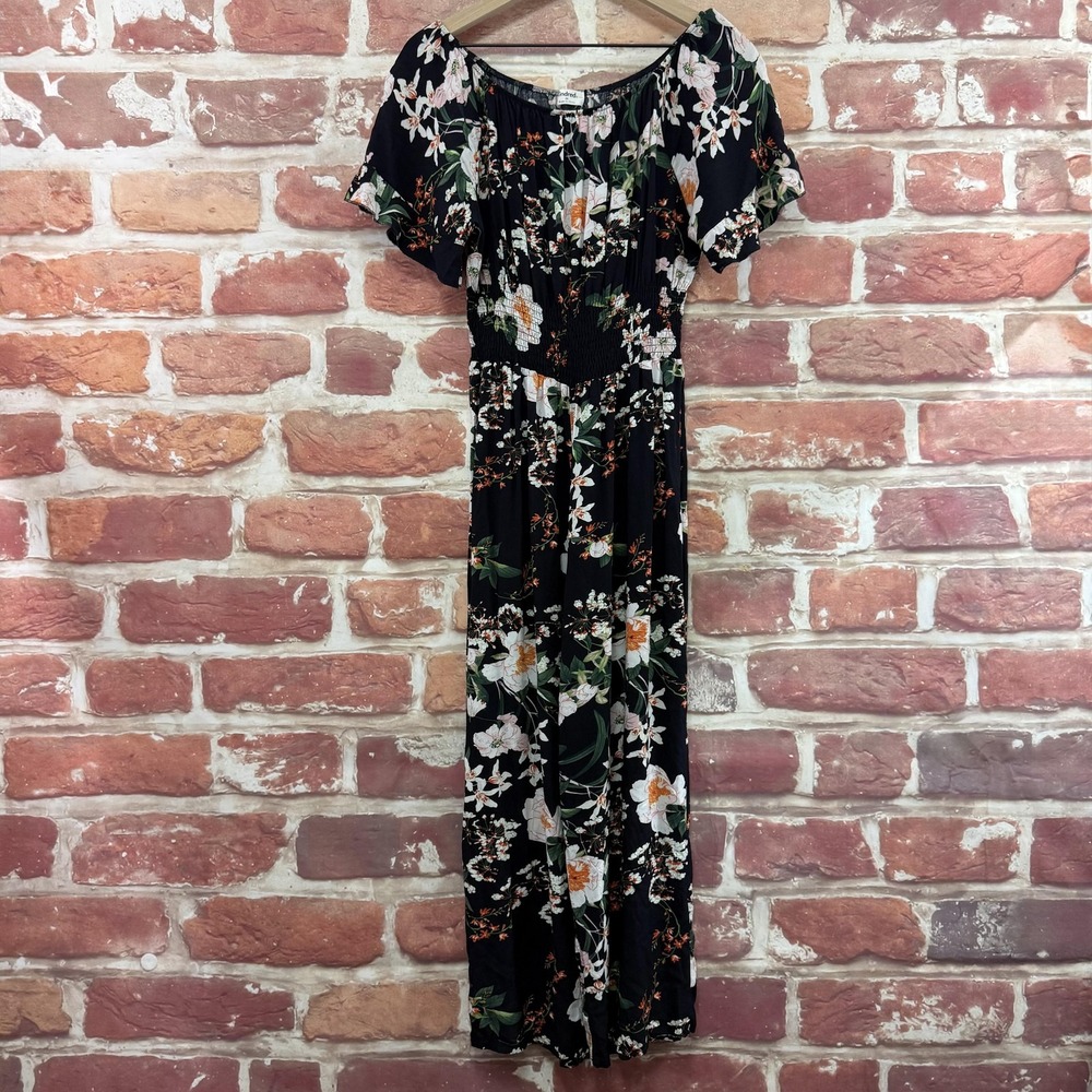 Anthropologie Kindred Pants Jumpsuit Women's M Multicolor Garden Floral Casual